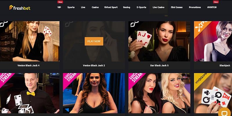 Freshbet Casino UK - Blackjack