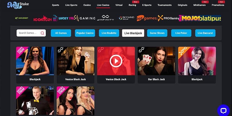 MyStake Casino UK - Blackjack